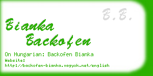 bianka backofen business card